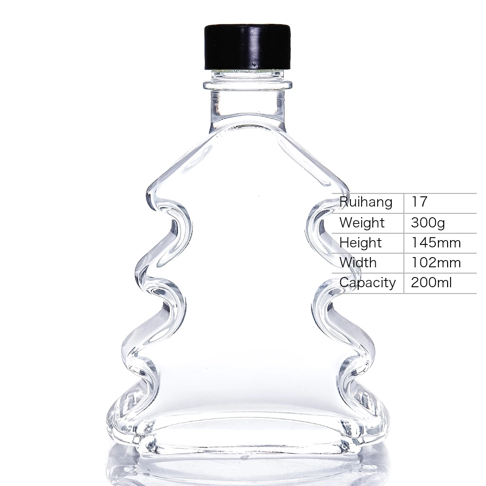 200ml Novelty Tree Shape Glass Bottle - RH17 - Glass Bottle Manufacturer