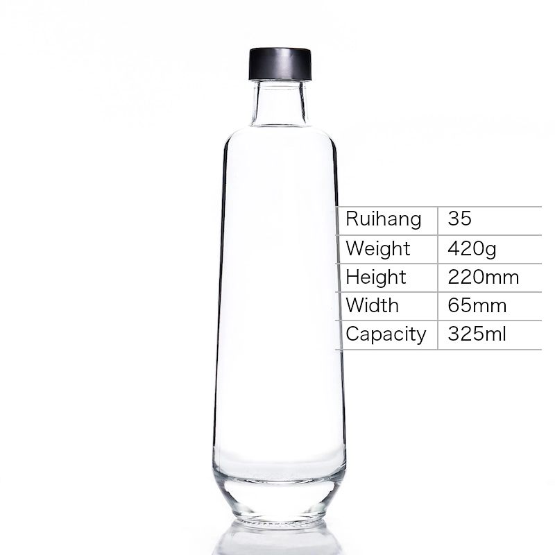 325ml Elegant Cylindrical Spirit Bottle - RH35 - Glass Bottle Manufacturer