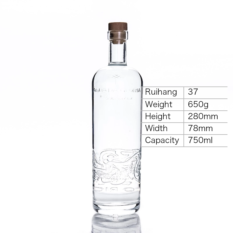 750ml Embossed Pattern Spirits Bottle - RH37