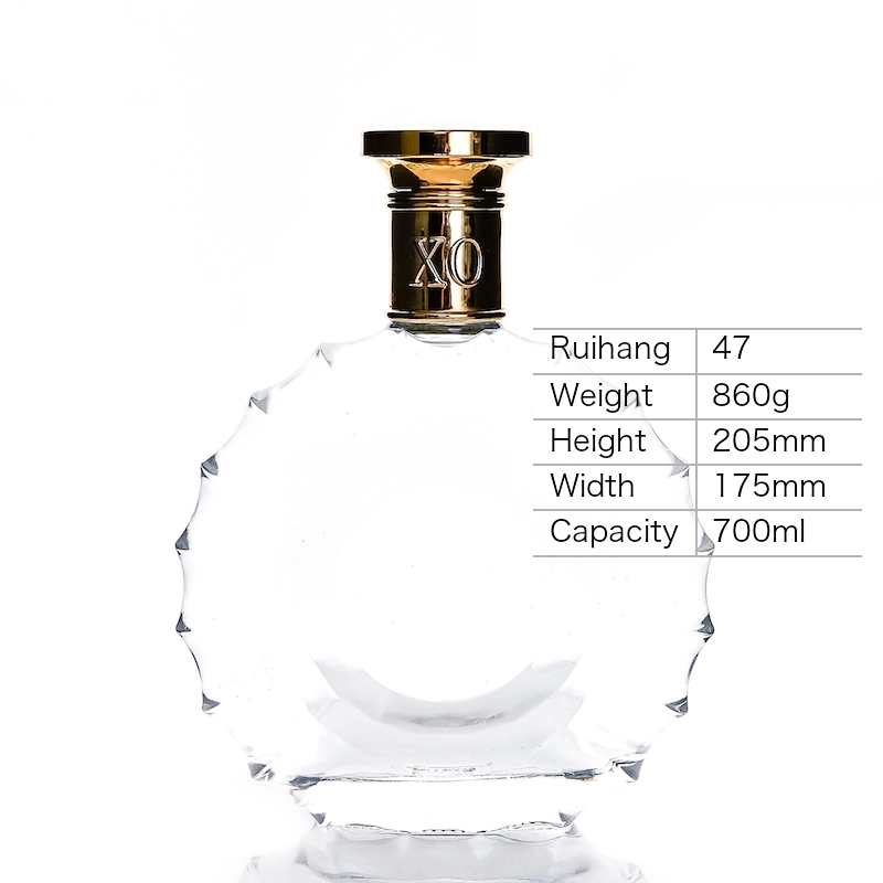 700ml XO Style Decorative Glass Bottle - RH47 - Glass Bottle Manufacturer
