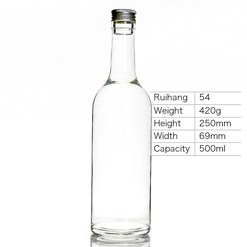 500ml Traditional Spirits Glass Bottle - RH54 - Glass Bottle Manufacturer