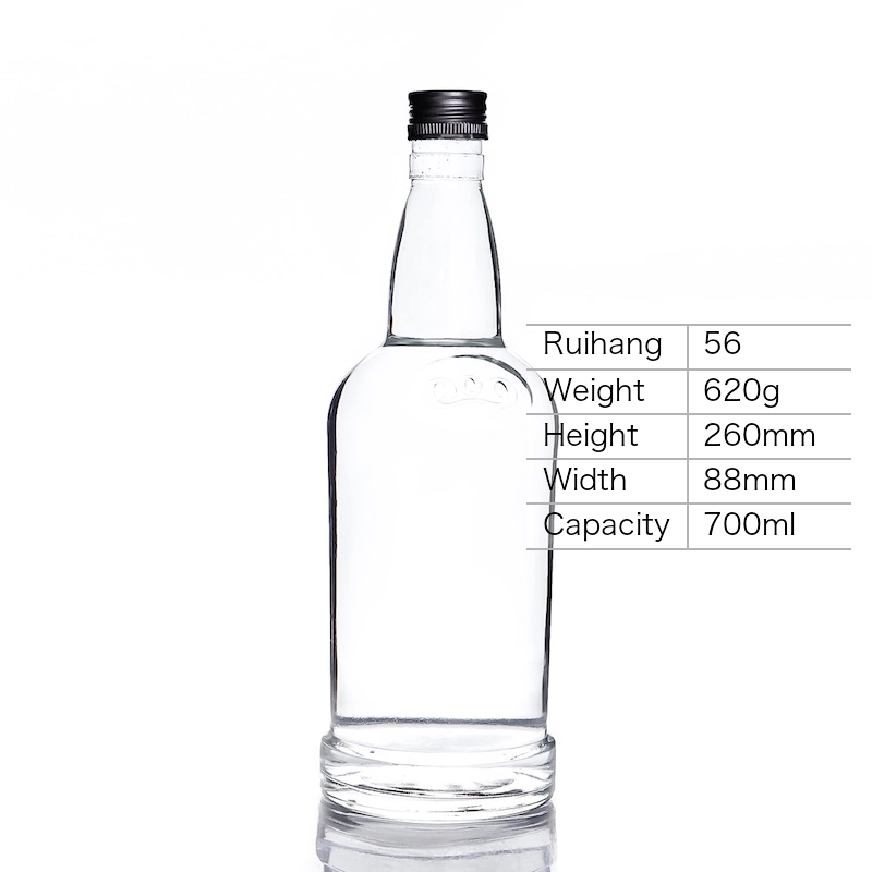 700ml Modern Vodka Glass Bottle - RH56 - Glass Bottle Manufacturer